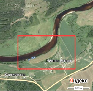 Река Юг, деревня Коряковская